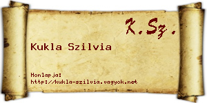 Kukla Szilvia névjegykártya
