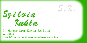 szilvia kukla business card